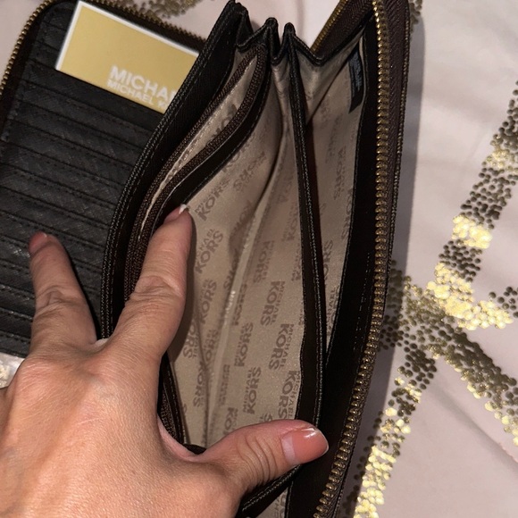 Michael Kors Brown and Gold Logo Wallet - Picture 4 of 6